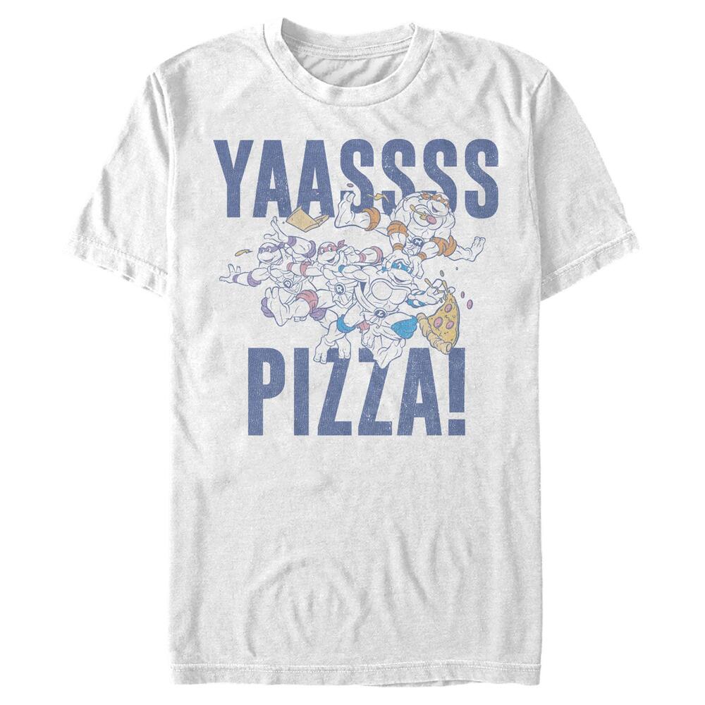 Mens Teenage Mutant Ninja Turtles Yass Pizza Tshirt